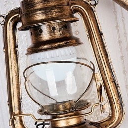 Rustik Lodge Målningsfunktion För Mini Style Uplight Vägglampor Vägglampa C