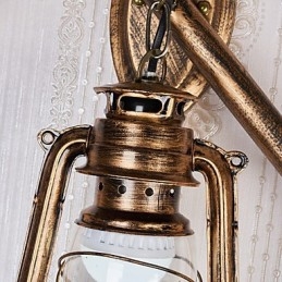 Rustik Lodge Målningsfunktion För Mini Style Uplight Vägglampor Vägglampa C