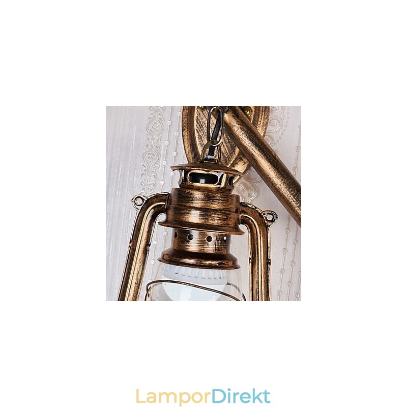 Rustik Lodge Målningsfunktion För Mini Style Uplight Vägglampor Vägglampa C