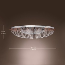 Modern Och Modern Kristallkrom Metall Infälld Montering