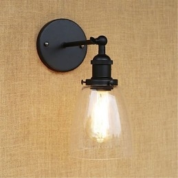 Country Retro Painting Feature För Mini Style Eye Protection Ambient Light Wall Sconces