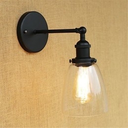 Country Retro Painting Feature För Mini Style Eye Protection Ambient Light Wall Sconces