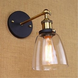 Country Retro Painting Feature För Mini Style Eye Protection Ambient Light Wall Sconces