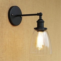 Country Retro Painting Feature För Mini Style Eye Protection Ambient Light Wall Sconces
