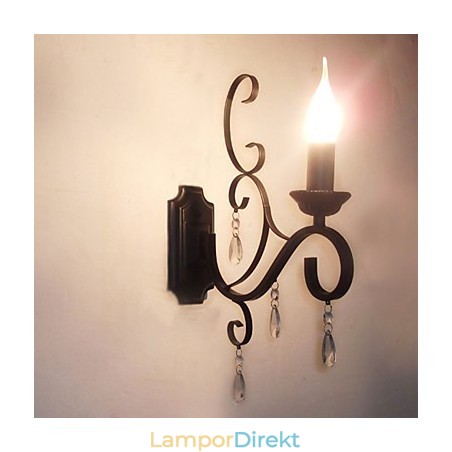 Kristallljuslampa Järn Kreativ Personlighet Korridor Trappdekoration Sänglampa Vägglampa Kristallljuslampa Järn Kreativ Personlighet Korridor Trappdekoration Sänglampa Vägglampa