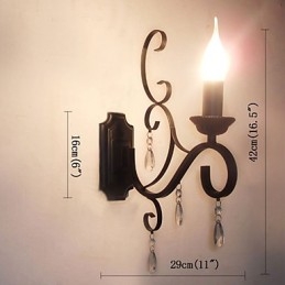 Kristallljuslampa Järn Kreativ Personlighet Korridor Trappdekoration Sänglampa Vägglampa