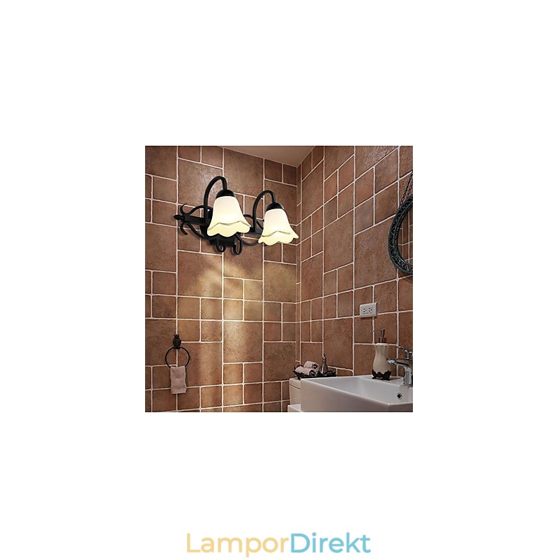 Rustic Lodge Galvaniserad Funktion För Downlight Badrumsbelysning Vägglampa