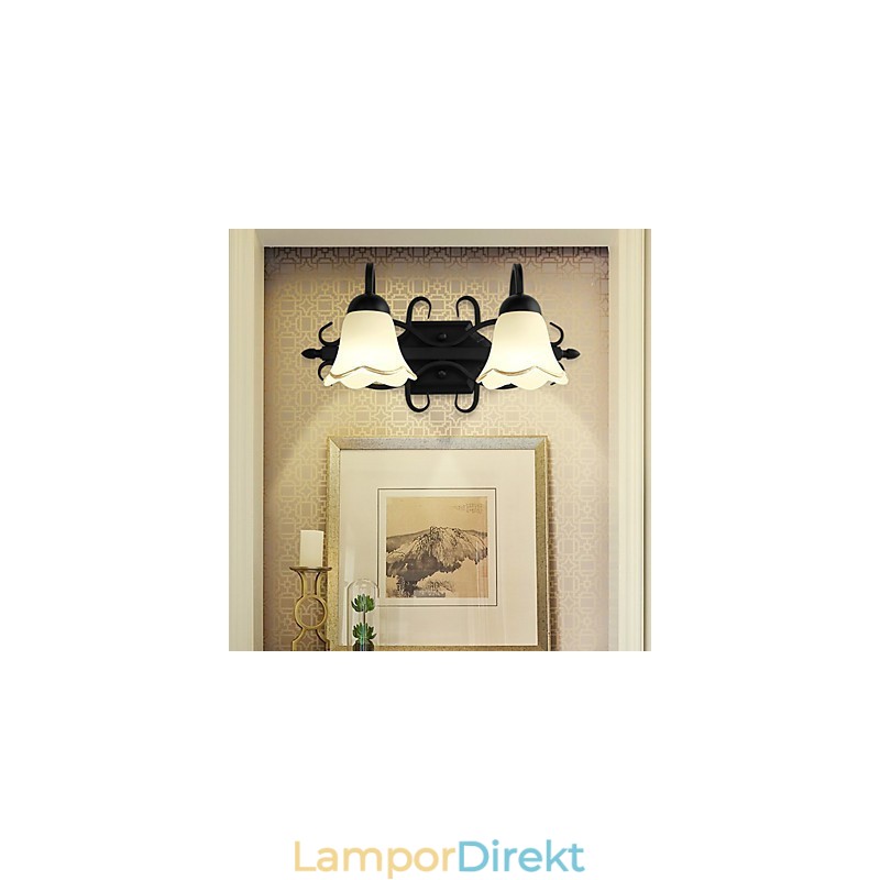 Rustic Lodge Galvaniserad Funktion För Downlight Badrumsbelysning Vägglampa