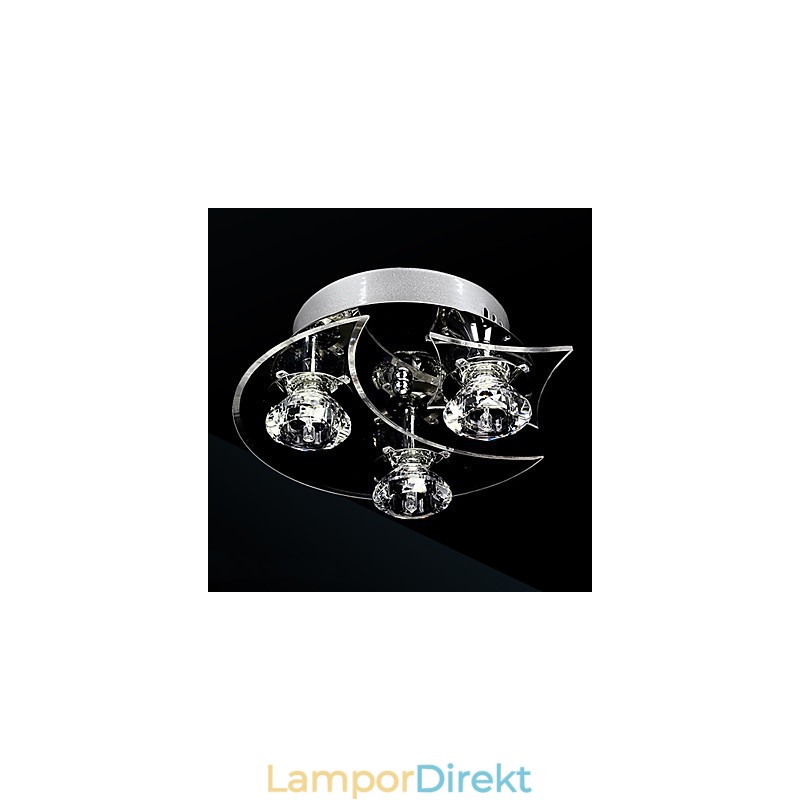Ljuskrona Modern Crystal Living 3 Lights