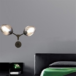 Rustik Lodge Vintage Country Retro Målning Funktion För Mini Style Ambient Light Wall Sconces Wall Light