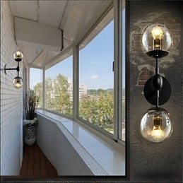 Rustik Lodge Country Galvaniserad Funktion För Mini Style Ambient Light Wall Sconces Wall Light