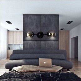 Rustik Lodge Country Galvaniserad Funktion För Mini Style Ambient Light Wall Sconces Wall Light