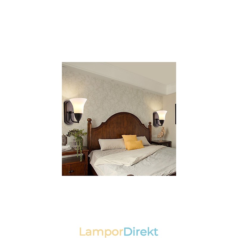Rustik Lodge Black Oxide Finish Funktion För Ögonskydd Ambient Light Wall Sconces Wall Light