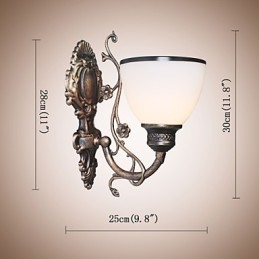 Enkel Amerikansk Vägglampa Sänglampa Vardagsrum Dekorativ Lampa Smidesjärn Europeisk Stil Kreativ Vägglampa