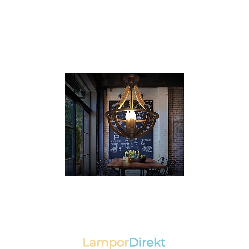 American Ceiling Retro Rope Simple Lamp