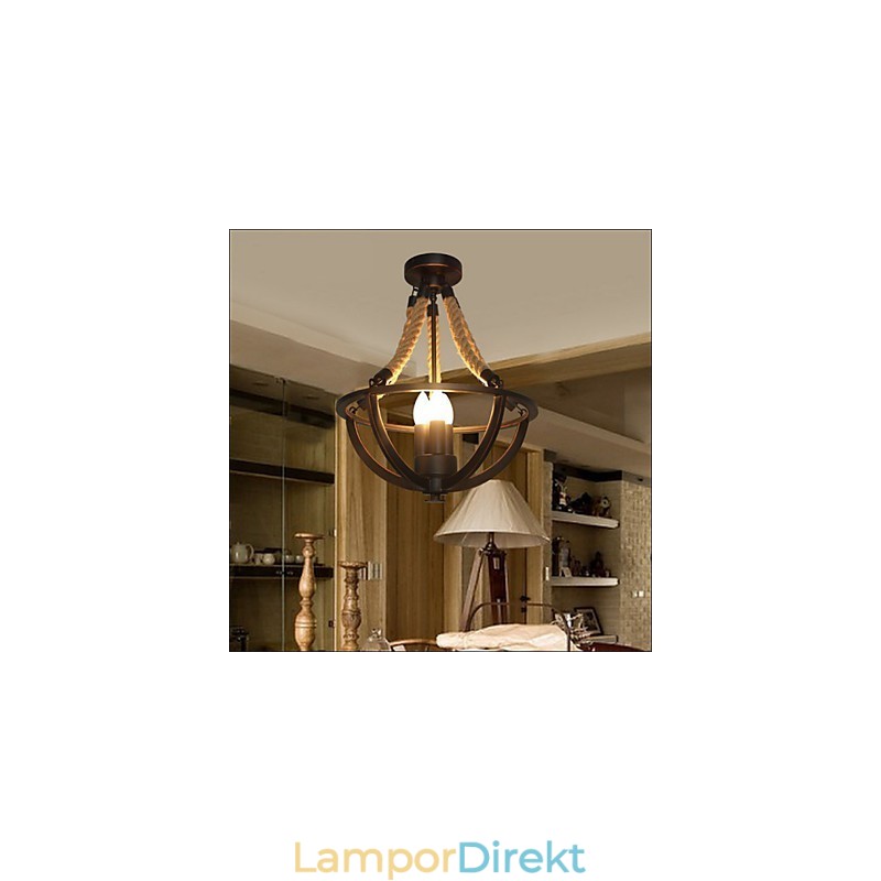 American Ceiling Retro Rope Simple Lamp