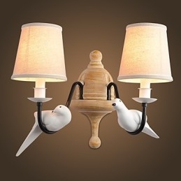 Rustik Lodge Enkel Vintagemålning Funktion Ambient Light Wall Sconces Wall Light