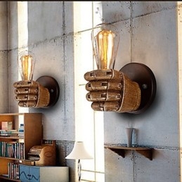 Loft Industriell Café Vägglampa Resin Vägglampa Lodge Antik Vintage Retro Målning Funktion För Mini Style Ambient Light Vägglampor Vägglampa