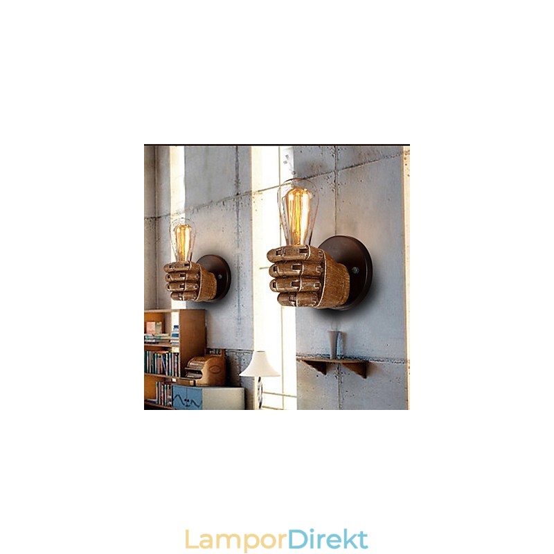 Loft Industriell Café Vägglampa Resin Vägglampa Lodge Antik Vintage Retro Målning Funktion För Mini Style Ambient Light Vägglampor Vägglampa