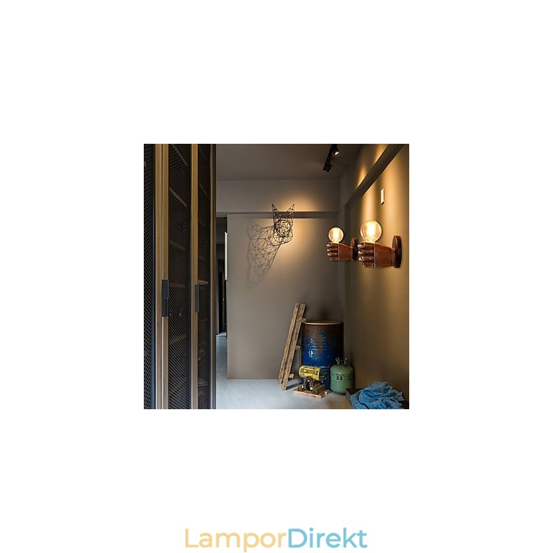Loft Industriell Café Vägglampa Resin Vägglampa Lodge Antik Vintage Retro Målning Funktion För Mini Style Ambient Light Vägglampor Vägglampa