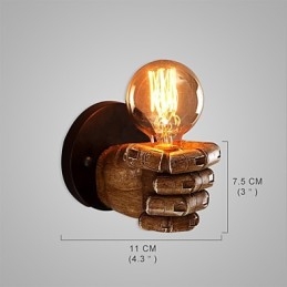Loft Industriell Café Vägglampa Resin Vägglampa Lodge Antik Vintage Retro Målning Funktion För Mini Style Ambient Light Vägglampor Vägglampa
