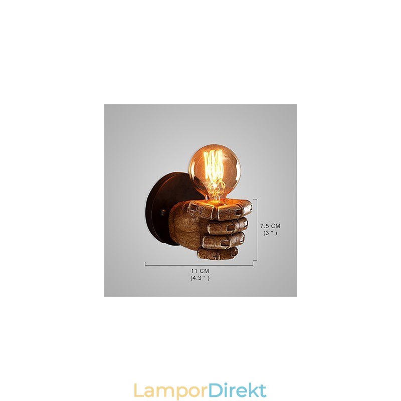 Loft Industriell Café Vägglampa Resin Vägglampa Lodge Antik Vintage Retro Målning Funktion För Mini Style Ambient Light Vägglampor Vägglampa