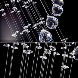 Kristall Taklampa Ljuskrona Belysning 5 Lampor Silver Canpoy Klar K9 Crystal Helix Taklampor