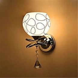 Hotell Sovrum Sänglampa Modern Mnimalistisk Glas Vägglampa