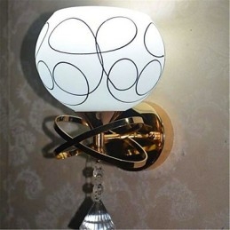 Hotell Sovrum Sänglampa Modern Mnimalistisk Glas Vägglampa