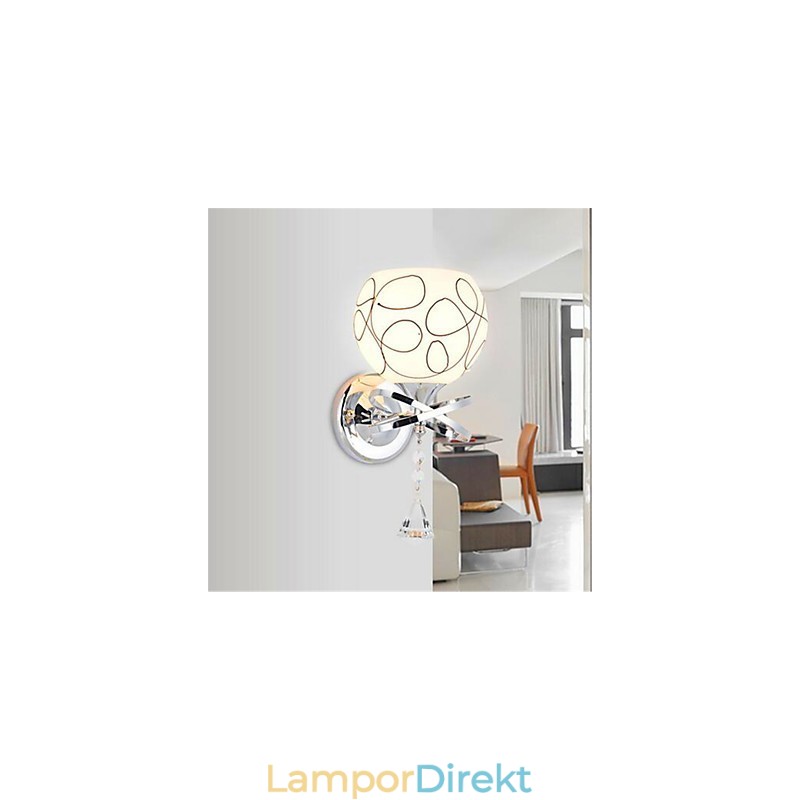 Hotell Sovrum Sänglampa Modern Mnimalistisk Glas Vägglampa