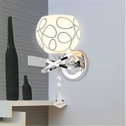 Hotell Sovrum Sänglampa Modern Mnimalistisk Glas Vägglampa