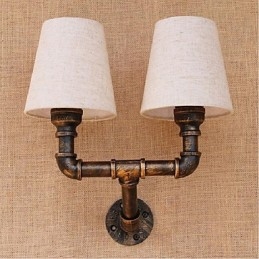 Rustik Lodge Mässing Funktion För Ambient Light Wall Sconces Vägglampa