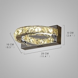 Integrerad Modern Samtida Målningsfunktion För Crystal Ambient Light Wall Sconces Wall Light
