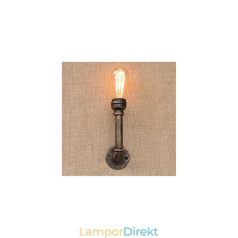 Nostalgi Enkel Vattenpipa Dekorativ Liten Vägglampa Vägglampa
