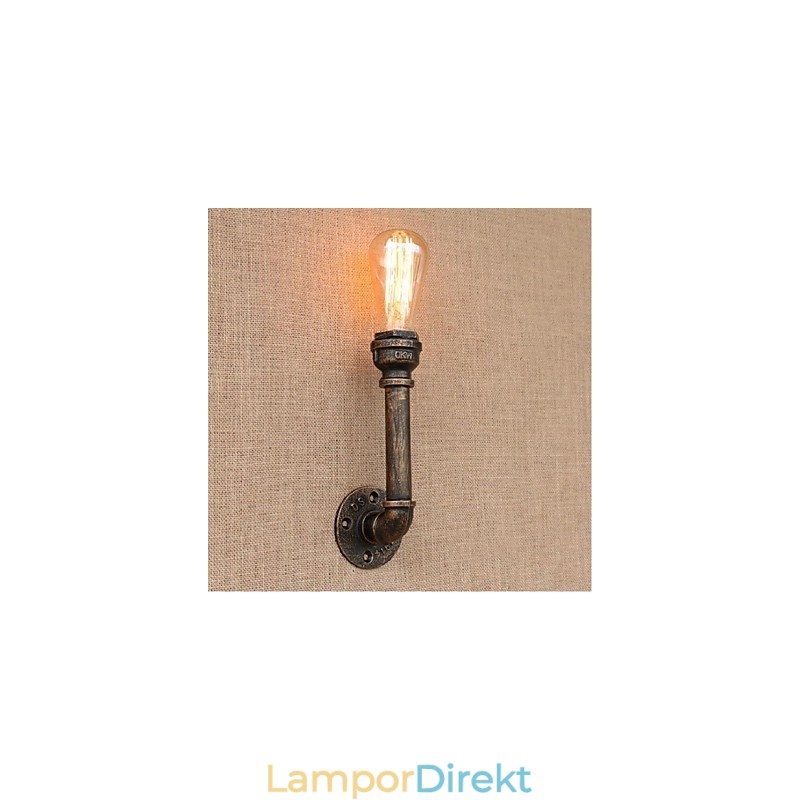 Nostalgi Enkel Vattenpipa Dekorativ Liten Vägglampa Vägglampa