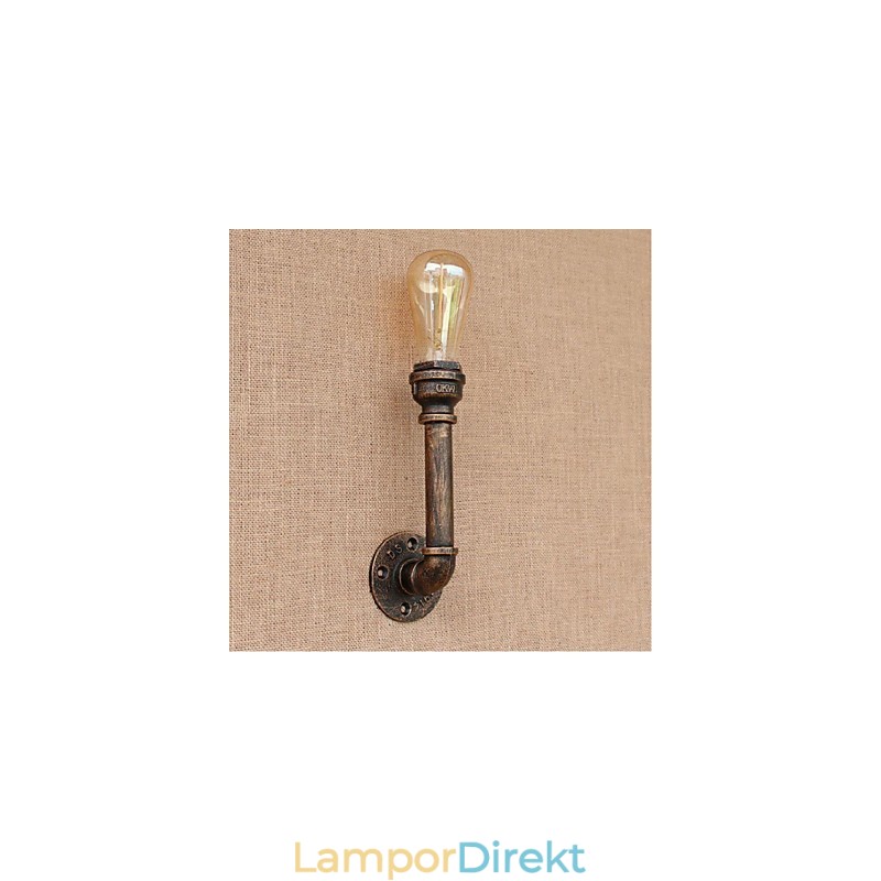 Nostalgi Enkel Vattenpipa Dekorativ Liten Vägglampa Vägglampa