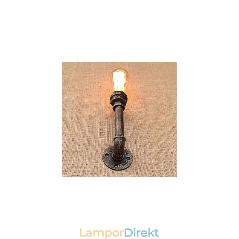 Nostalgi Enkel Vattenpipa Dekorativ Liten Vägglampa Vägglampa