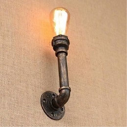 Nostalgi Enkel Vattenpipa Dekorativ Liten Vägglampa Vägglampa
