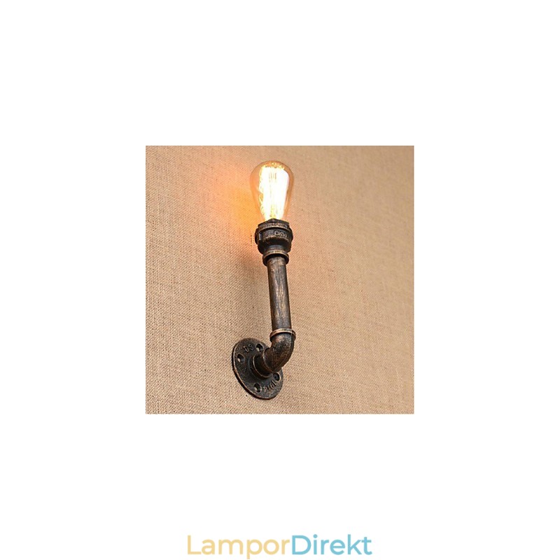 Nostalgi Enkel Vattenpipa Dekorativ Liten Vägglampa Vägglampa