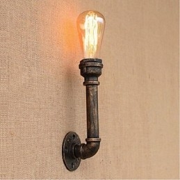 Nostalgi Enkel Vattenpipa Dekorativ Liten Vägglampa Vägglampa