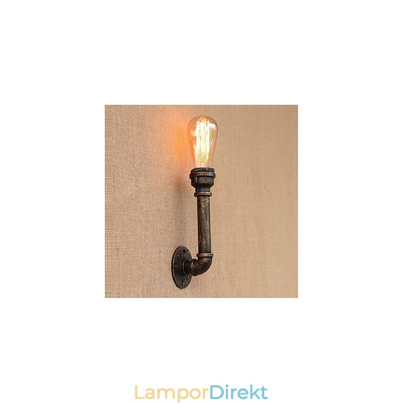 Nostalgi Enkel Vattenpipa Dekorativ Liten Vägglampa Vägglampa