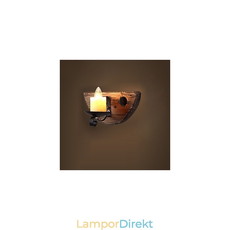 Rustik Lodge Målningsfunktion För Mini Style Ambient Light Wall Sconces Wall Light