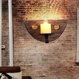 Rustik Lodge Målningsfunktion För Mini Style Ambient Light Wall Sconces Wall Light