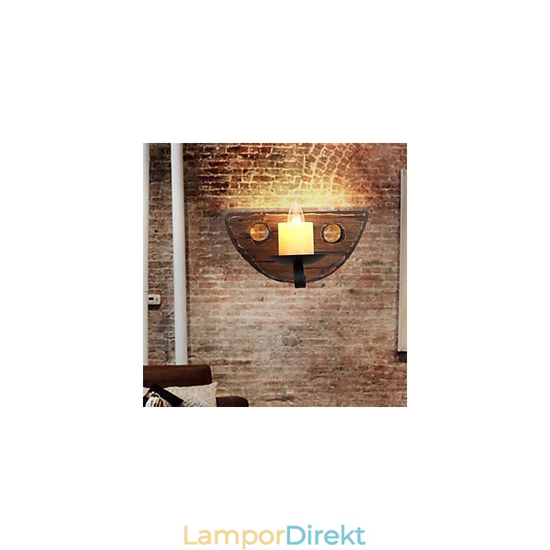 Rustik Lodge Målningsfunktion För Mini Style Ambient Light Wall Sconces Wall Light