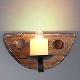 Rustik Lodge Målningsfunktion För Mini Style Ambient Light Wall Sconces Wall Light