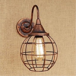 Enkel Och Retro Kreativ Personlighet Rost Färg Amerikansk Vägglampa Vägglampor Vägglampa