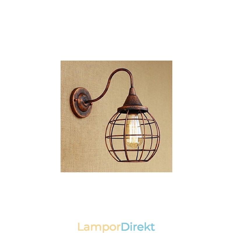 Enkel Och Retro Kreativ Personlighet Rost Färg Amerikansk Vägglampa Vägglampor Vägglampa