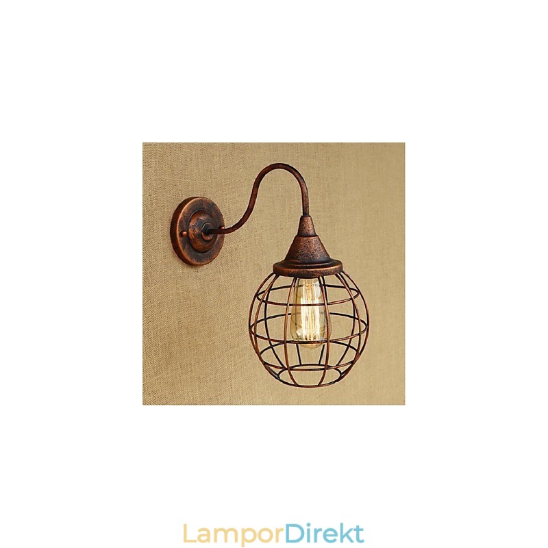 Enkel Och Retro Kreativ Personlighet Rost Färg Amerikansk Vägglampa Vägglampor Vägglampa
