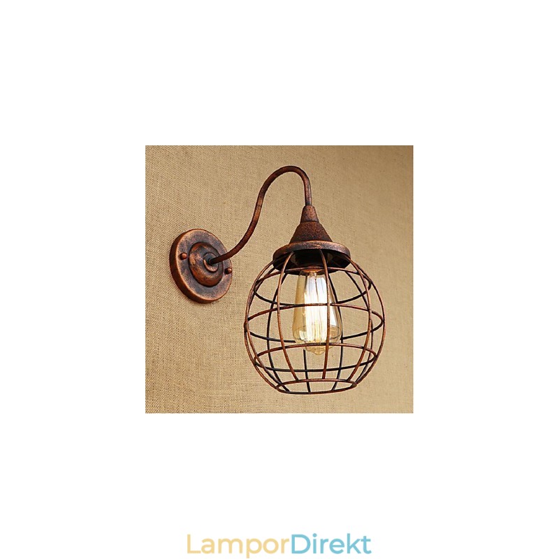 Enkel Och Retro Kreativ Personlighet Rost Färg Amerikansk Vägglampa Vägglampor Vägglampa