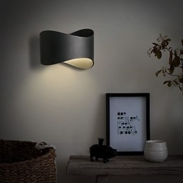 Modern Och Modern Svartoxidfinishfunktion För Mini Style Ambient Light Wall Sconces Wall Light